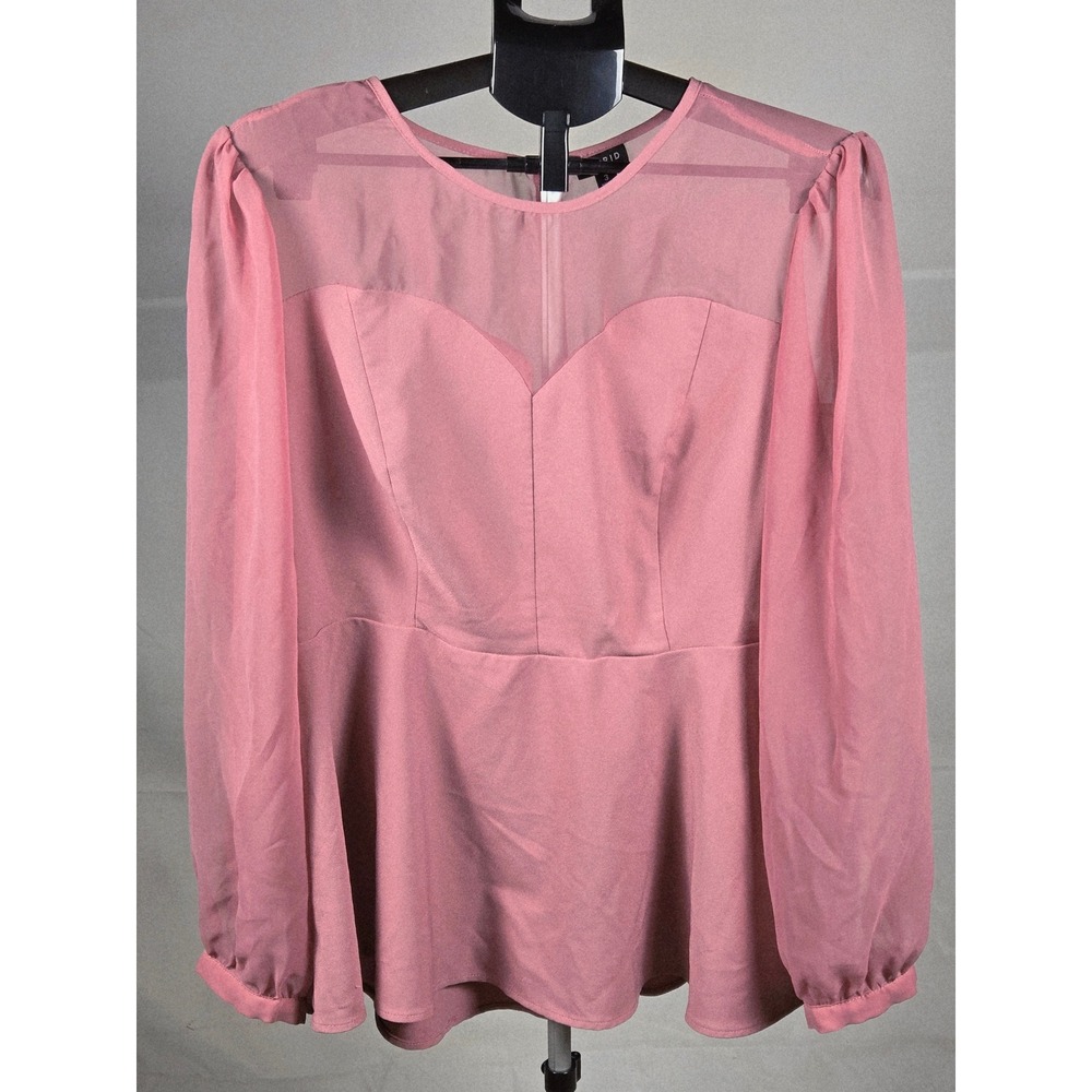 Torrid‎ Women's Size 3 Sweetheart Sheer Sleeve Peplum Romantic Coquette Top